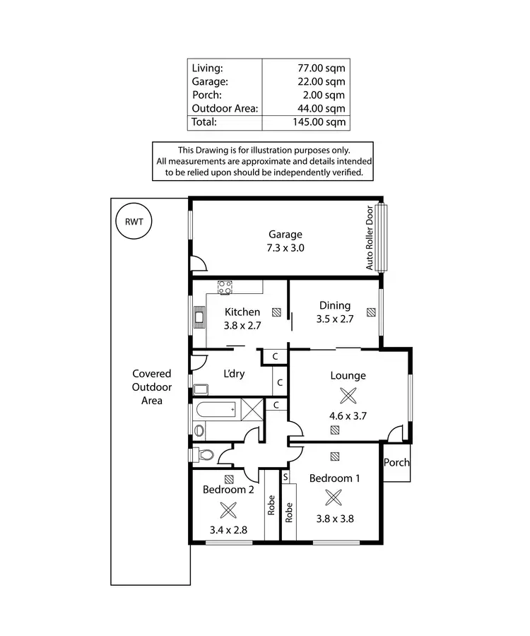 Floorplan of Homely unit listing, 1/31 Clifton Street, Camden Park SA 5038