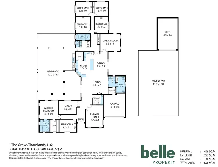 Floorplan of Homely rural property listing, 1 The Grove, Thornlands QLD 4164
