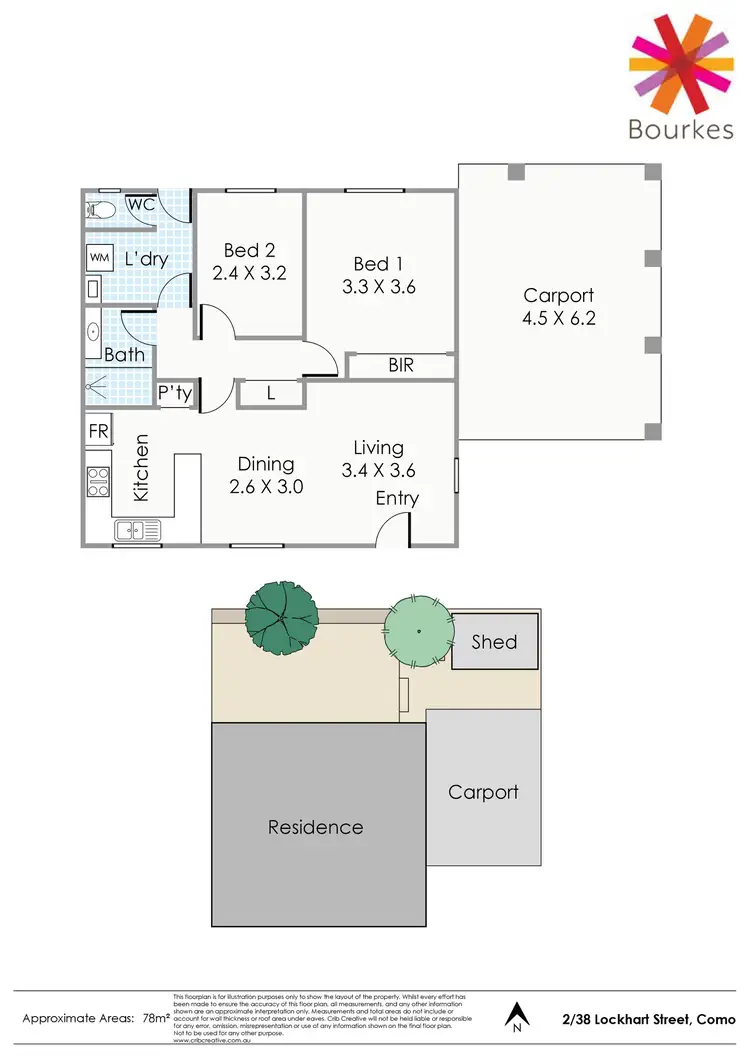 Floorplan of Homely villa listing, 2/38 Lockhart Street, Como WA 6152