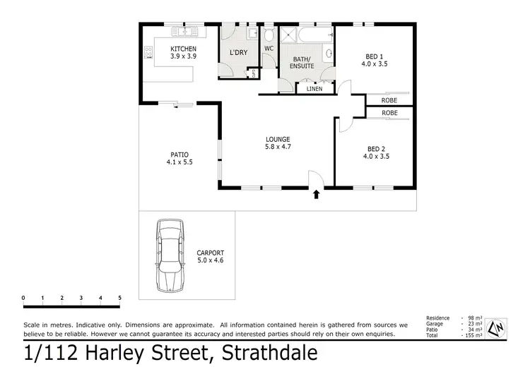 Floorplan of Homely house listing, 1/112 Harley Street, Strathdale VIC 3550