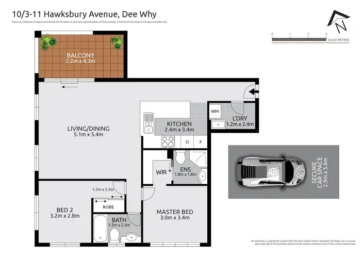 Floorplan of Homely apartment listing, 10/3-11 Hawkesbury Avenue, Dee Why NSW 2099