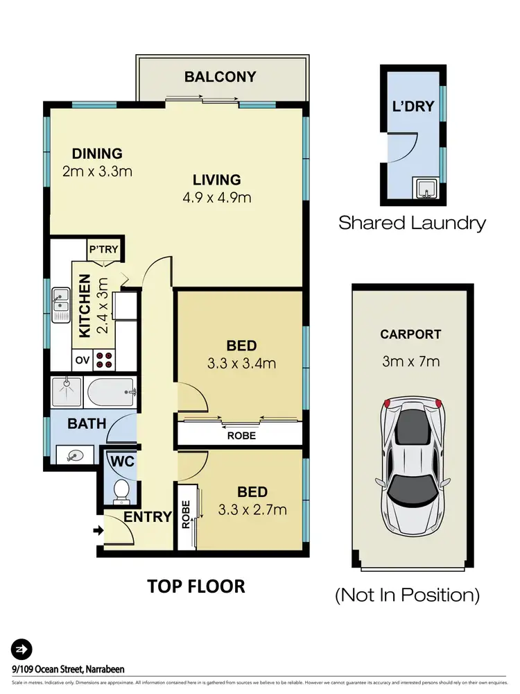 Floorplan of Homely unit listing, 9/109 Ocean Street, Narrabeen NSW 2101