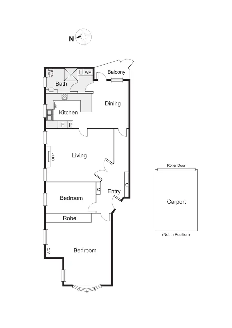 Floorplan of Homely apartment listing, 3/101 Addison Street, Elwood VIC 3184