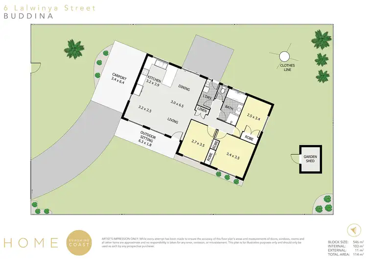 Floorplan of Homely house listing, 6 Lalwinya Street, Buddina QLD 4575