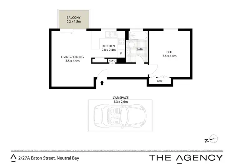 Floorplan of Homely apartment listing, 2/27A Eaton Street, Neutral Bay NSW 2089