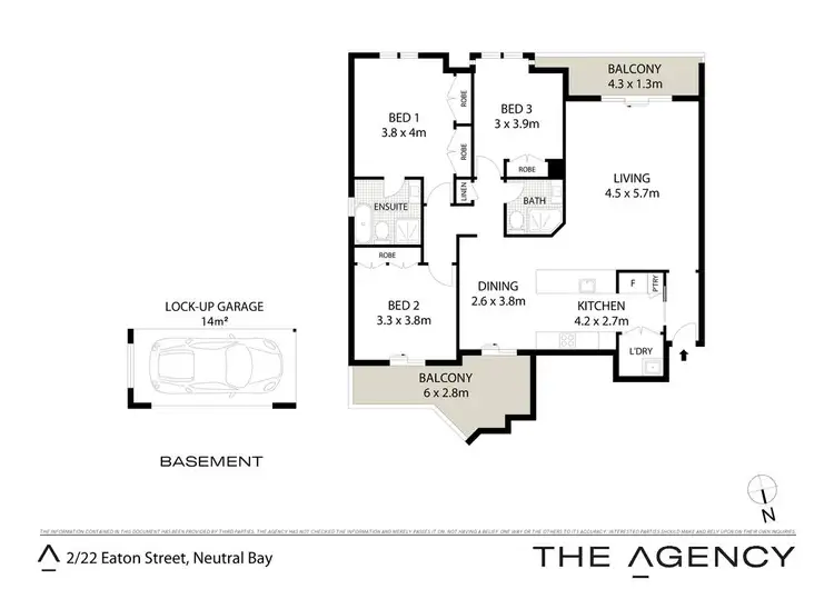 Floorplan of Homely apartment listing, 2/22 Eaton Street, Neutral Bay NSW 2089