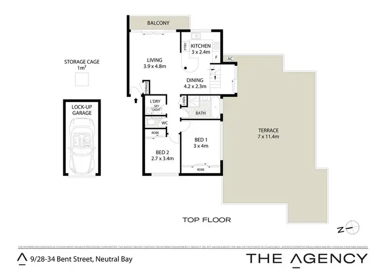 Floorplan of Homely apartment listing, 9/28-34 Bent Street, Neutral Bay NSW 2089