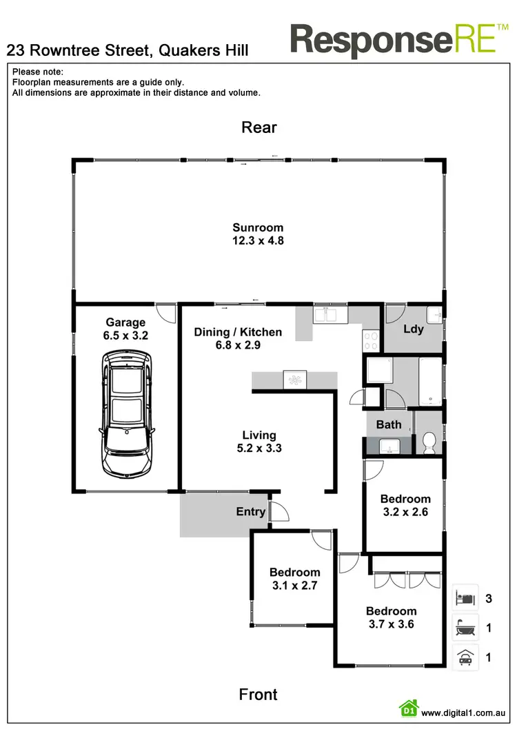 Floorplan of Homely house listing, 23 Rowntree Street, Quakers Hill NSW 2763