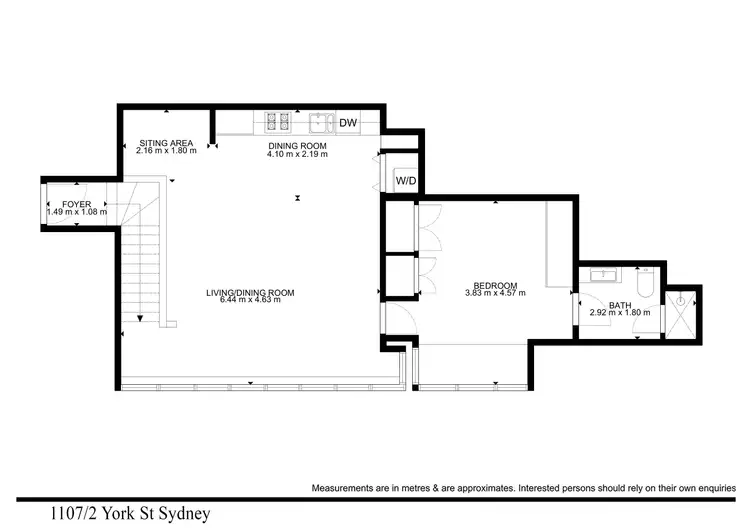 Floorplan of Homely apartment listing, 2 York Street, Sydney NSW 2000