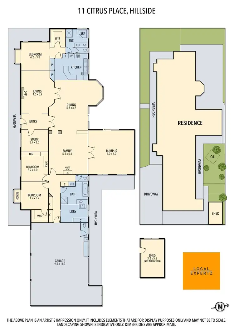Floorplan of Homely house listing, 11 Citrus Place, Hillside VIC 3037