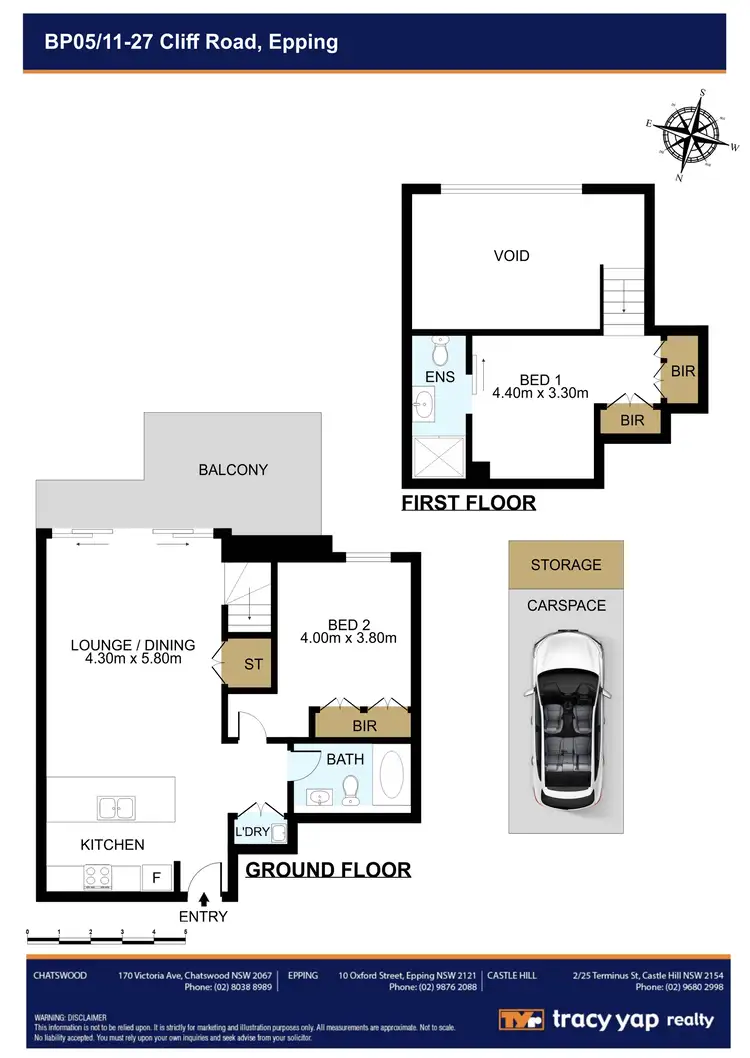 Floorplan of Homely apartment listing, BP05/11-27 Cliff Road, Epping NSW 2121