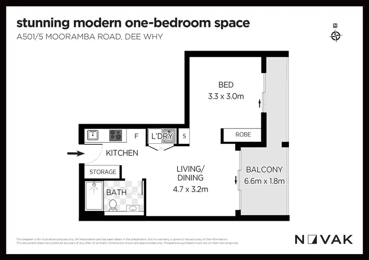 Floorplan of Homely apartment listing, A501/5 Mooramba Road, Dee Why NSW 2099