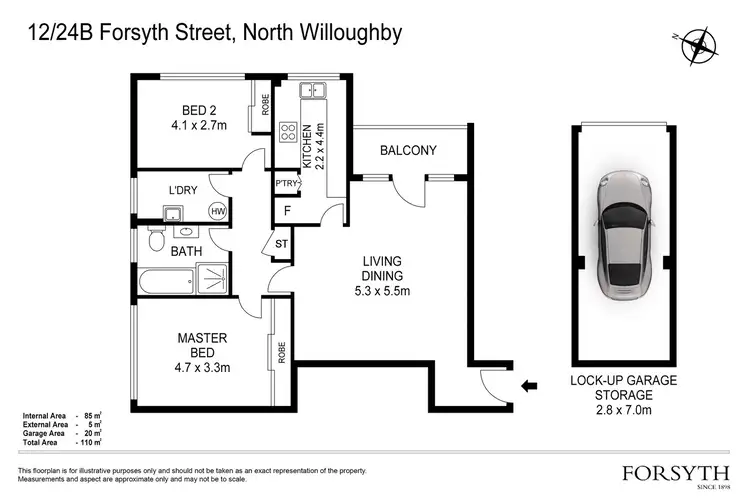 Floorplan of Homely apartment listing, 12/24B Forsyth Street, Willoughby NSW 2068