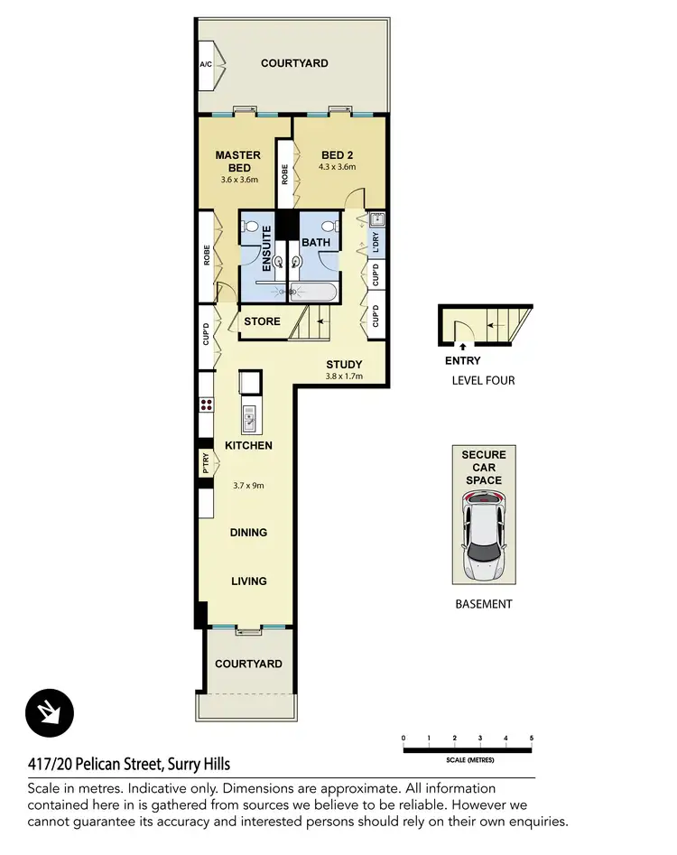 Floorplan of Homely apartment listing, 417/20 Pelican Street, Surry Hills NSW 2010