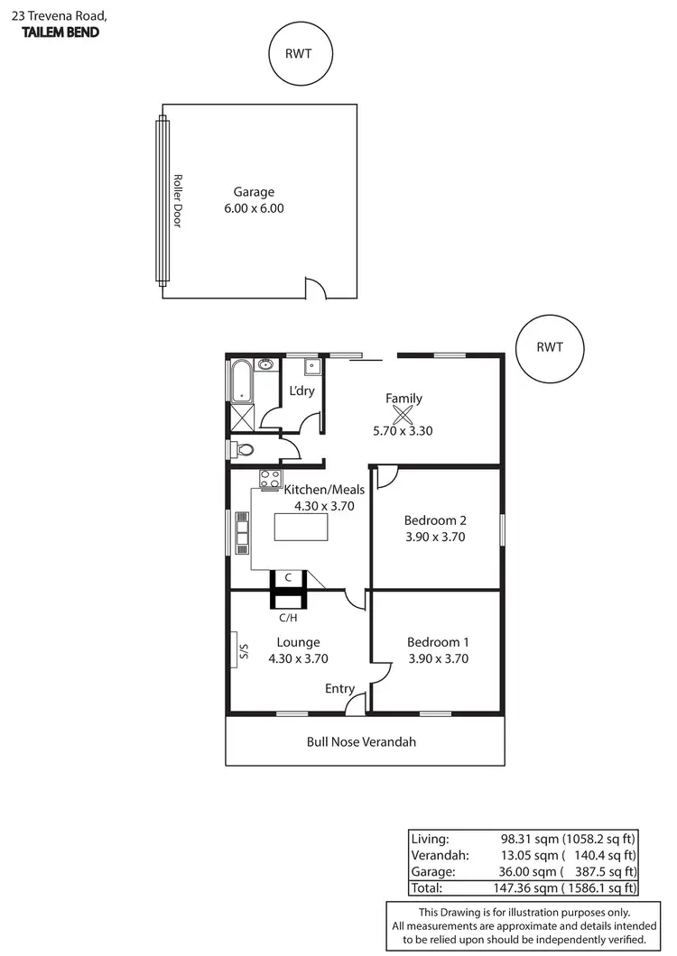 Floorplan of Homely house listing, 23 Trevena Road, Tailem Bend SA 5260
