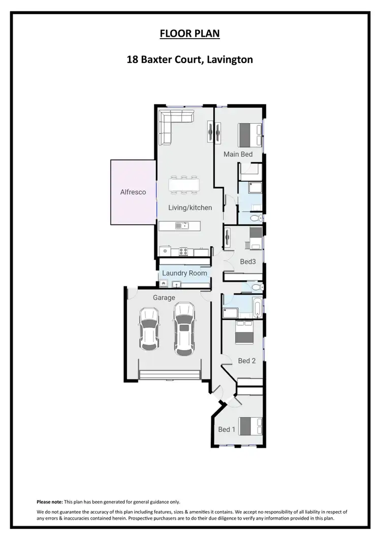 Floorplan of Homely house listing, 18 Baxter Court, Lavington NSW 2641