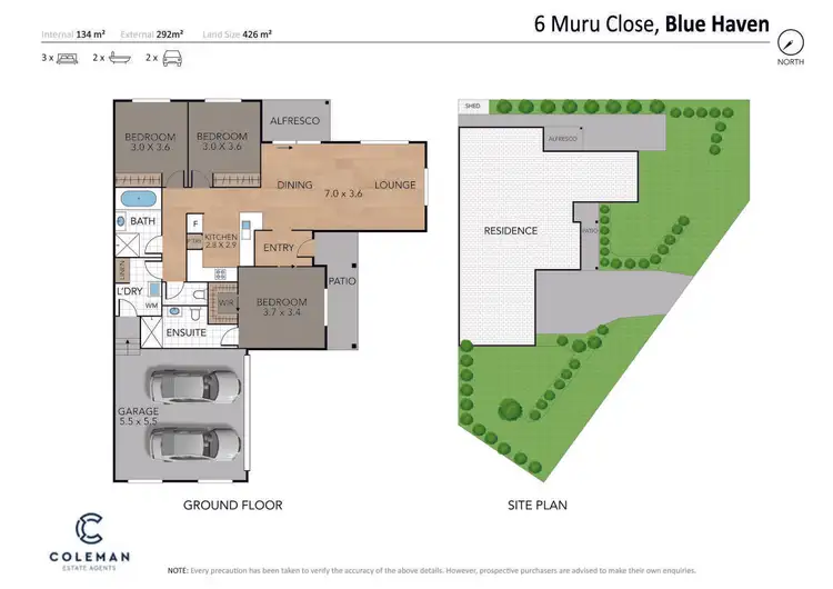 Floorplan of Homely house listing, 6 Muru Close, Blue Haven NSW 2262