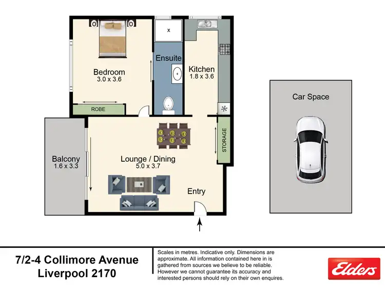Floorplan of Homely unit listing, 7/2 Collimore Avenue, Liverpool NSW 2170