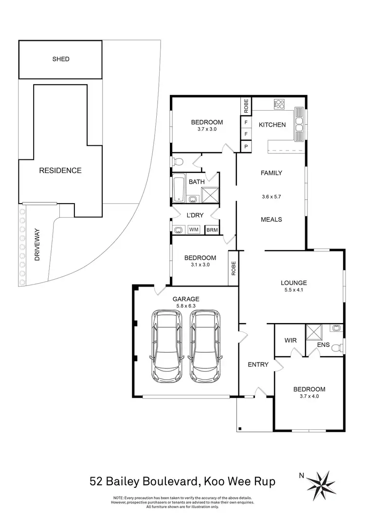 Floorplan of Homely house listing, 52 Bailey Boulevard, Koo Wee Rup VIC 3981
