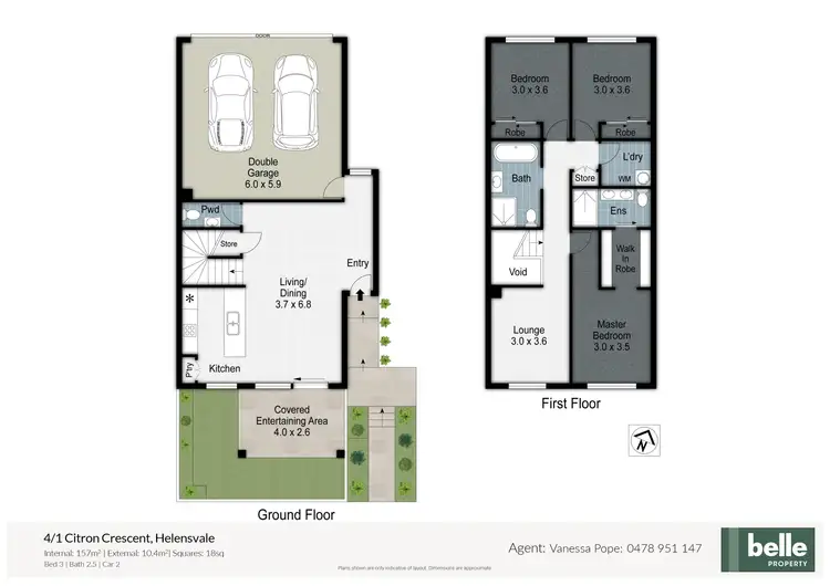 Floorplan of Homely townhouse listing, 4/1 Citron Crescent, Helensvale QLD 4212