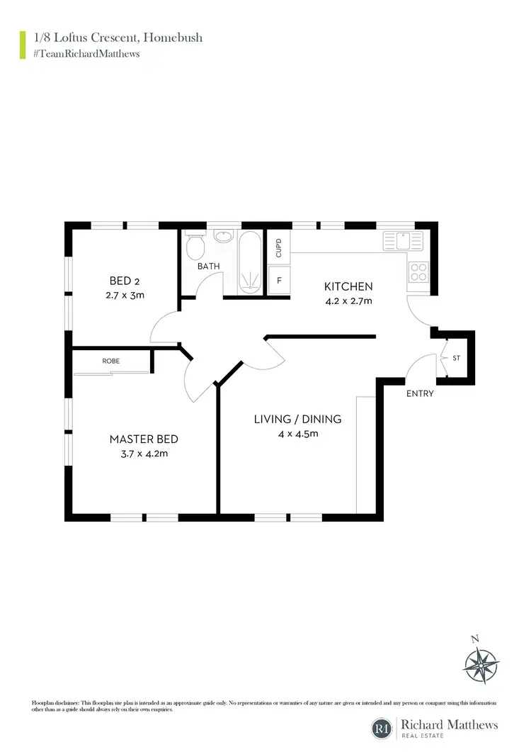 Floorplan of Homely apartment listing, 1/8 Loftus Crescent, Homebush NSW 2140