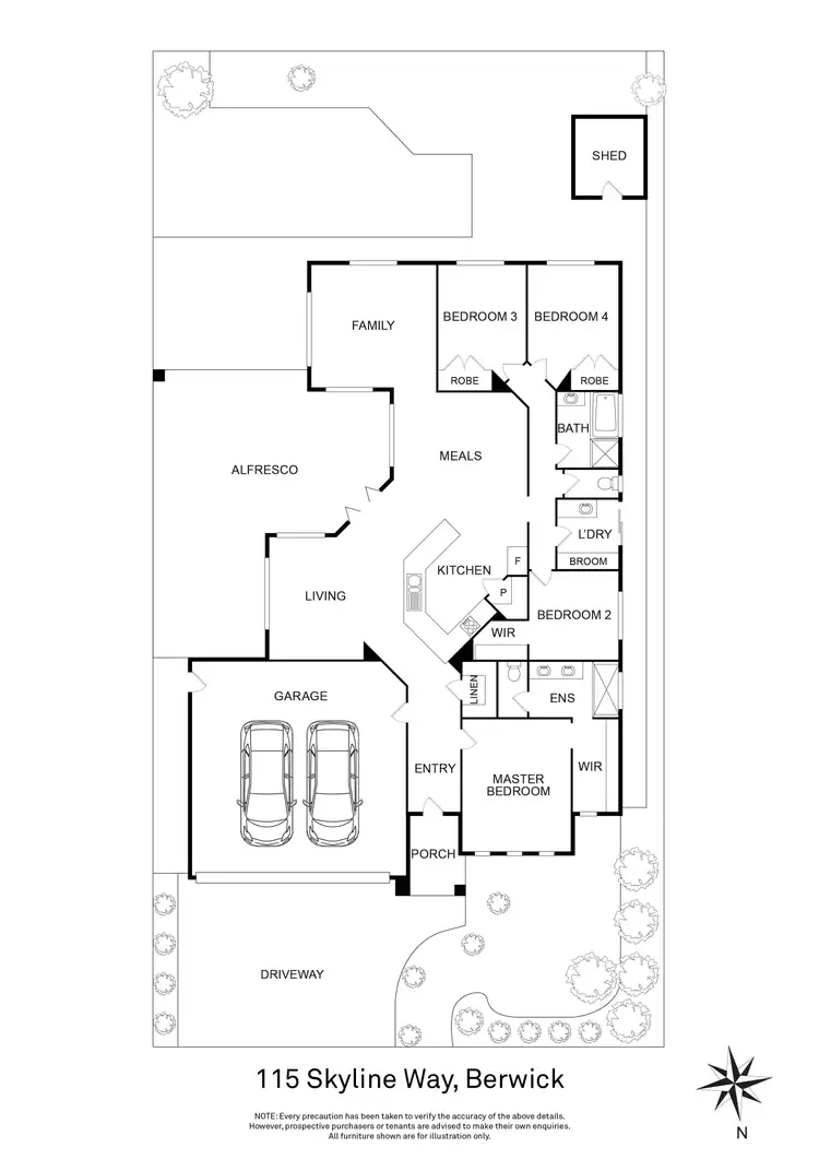 Floorplan of Homely house listing, 115 Skyline Way, Berwick VIC 3806