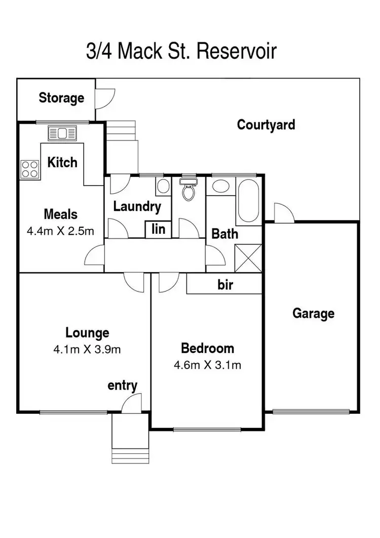 Floorplan of Homely unit listing, 3/4 Mack Street, Reservoir VIC 3073