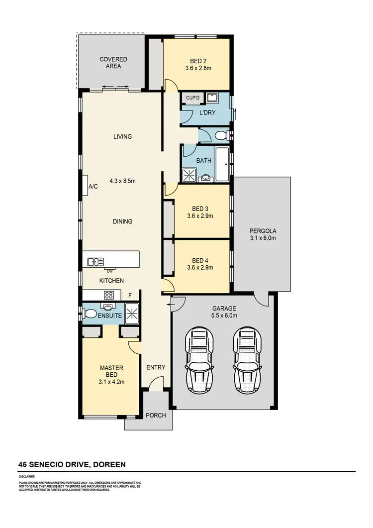 Floorplan of Homely house listing, 45 Senecio Drive, Doreen VIC 3754