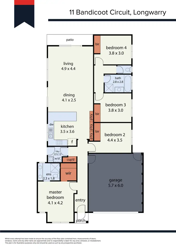 Floorplan of Homely house listing, 11 Bandicoot Circuit, Longwarry VIC 3816