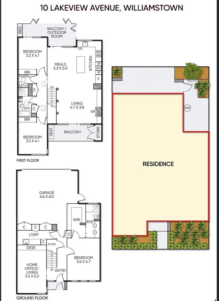 Floorplan of Homely house listing, 10 Lakeview Avenue, Williamstown VIC 3016