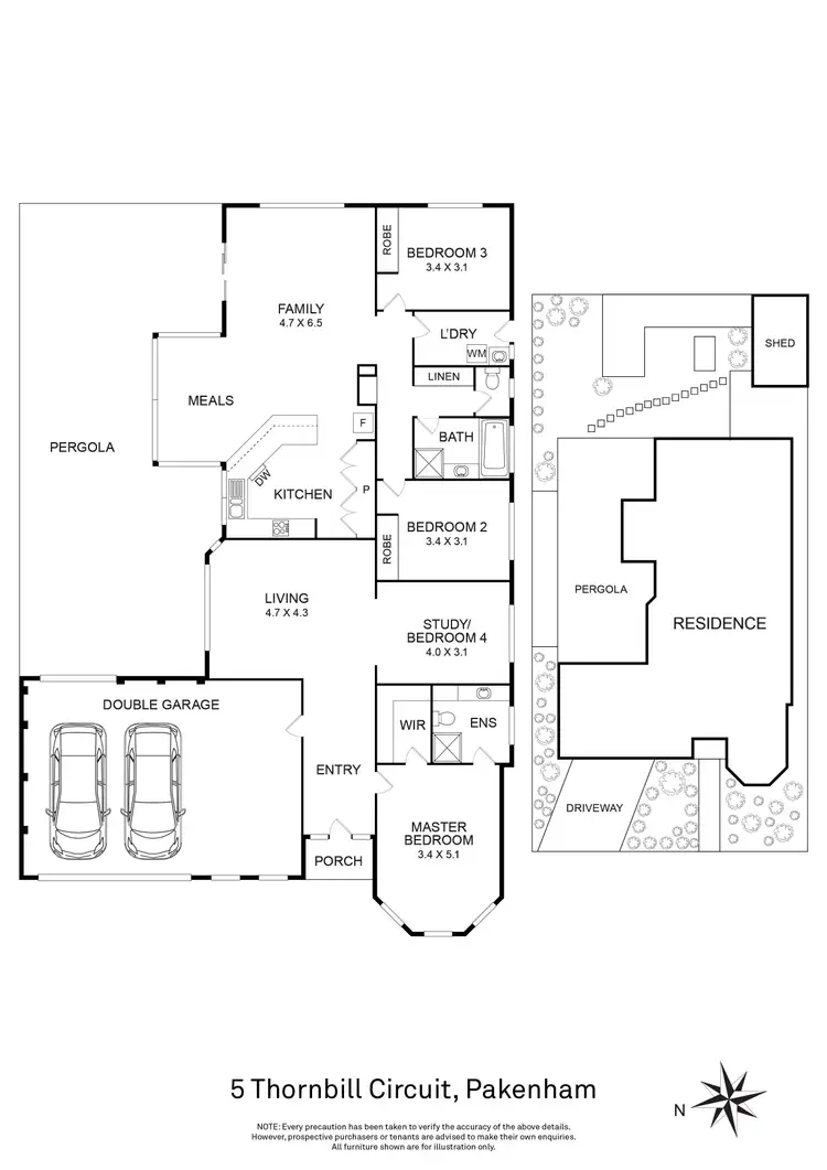 Floorplan of Homely house listing, 5 Thornbill Circuit, Pakenham VIC 3810