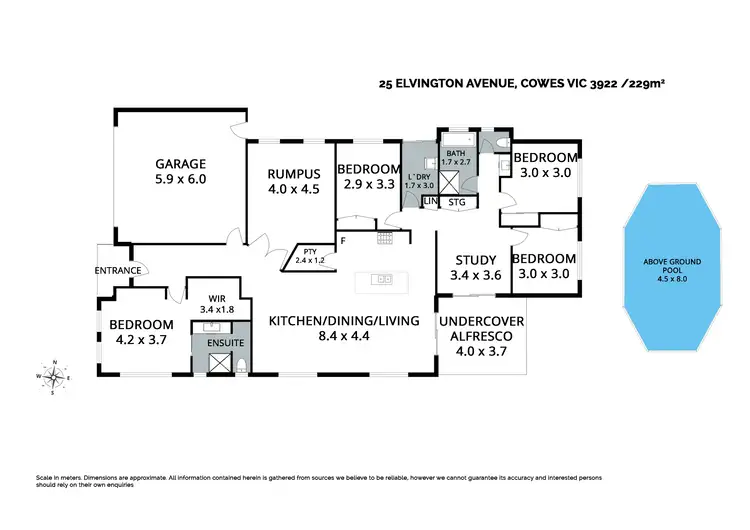 Floorplan of Homely house listing, 25 Elvington Avenue, Cowes VIC 3922