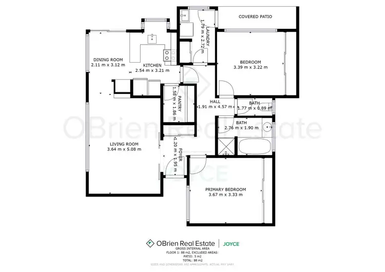 Floorplan of Homely unit listing, 1/48 Williams Road, Wangaratta VIC 3677