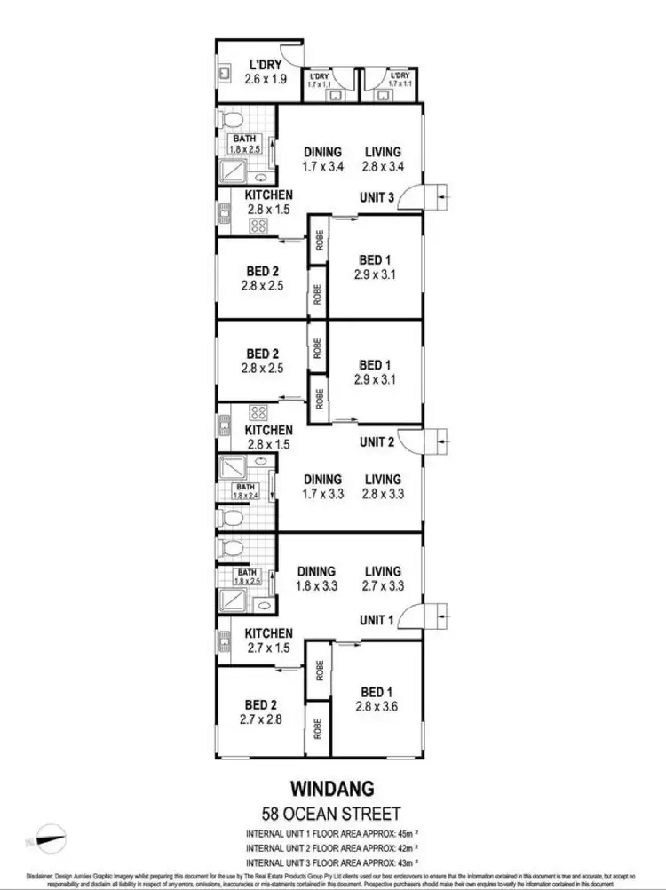 Floorplan of Homely block of units listing, 58 Ocean Street, Windang NSW 2528