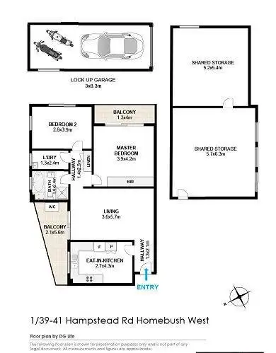 Floorplan of Homely apartment listing, 1/39-41 Hampstead Road, Homebush NSW 2140