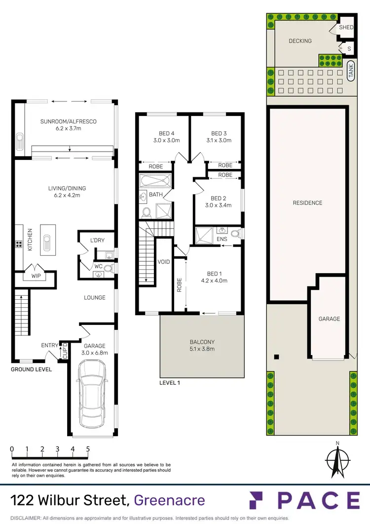 Floorplan of Homely semi-detached listing, 122 Wilbur Street, Greenacre NSW 2190