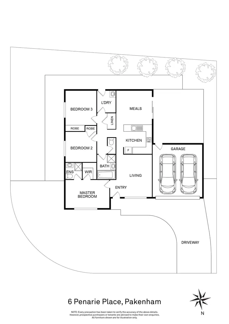 Floorplan of Homely house listing, 6 Penarie Place, Pakenham VIC 3810