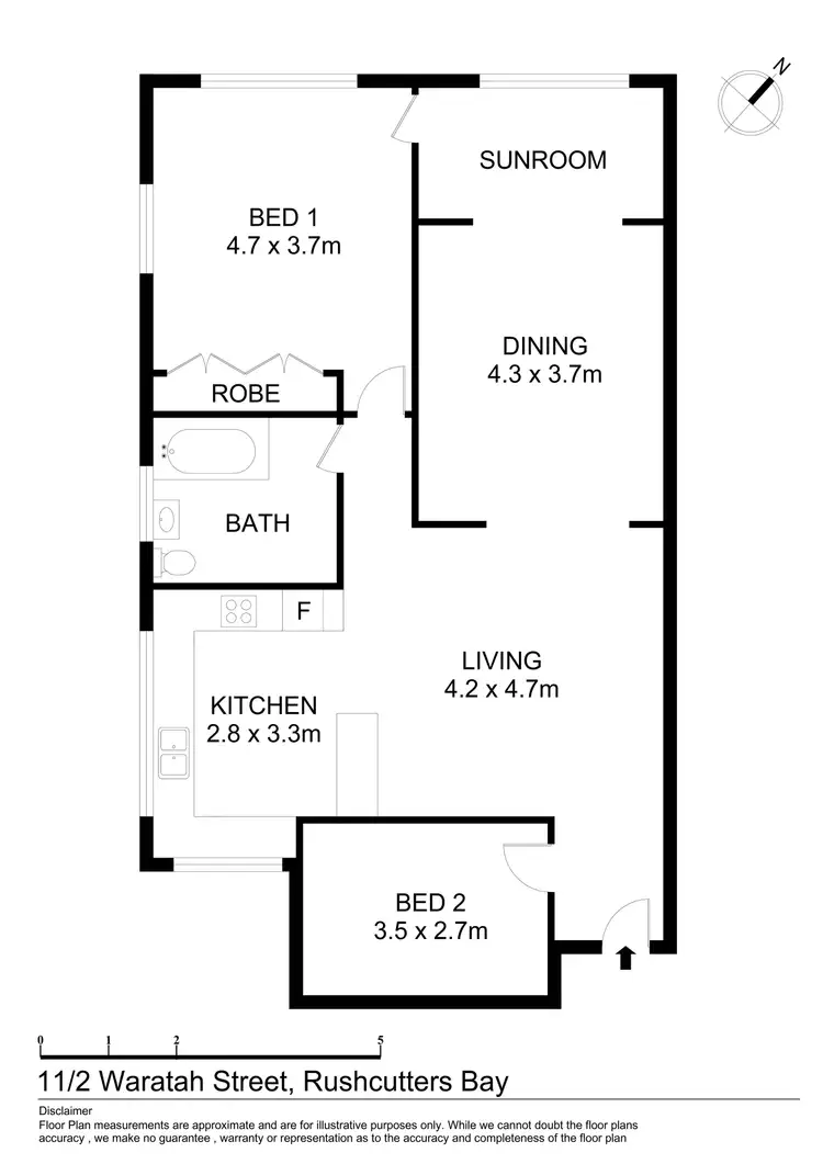 Floorplan of Homely unit listing, 11/2 Waratah Street, Rushcutters Bay NSW 2011
