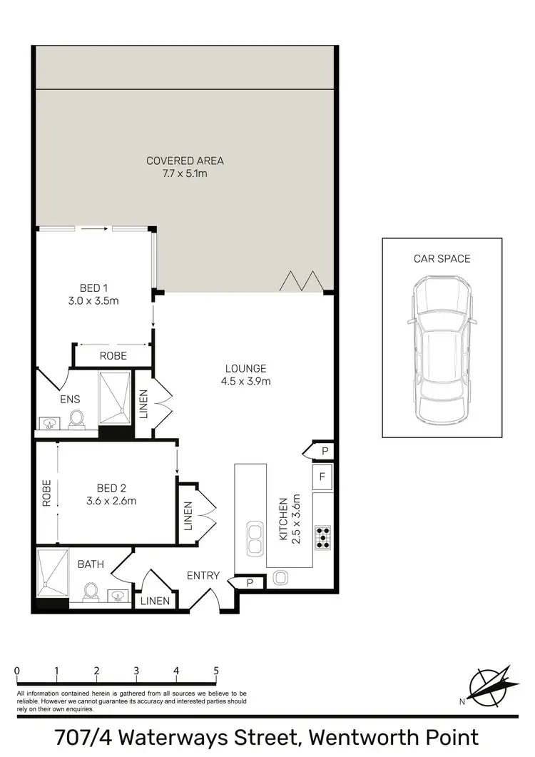 Floorplan of Homely apartment listing, 707/4 Waterways Street, Wentworth Point NSW 2127