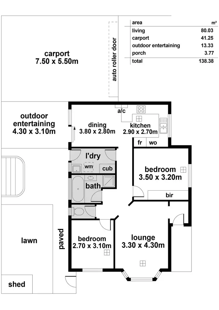 Floorplan of Homely unit listing, 1/19 Russ Avenue, Seaton SA 5023