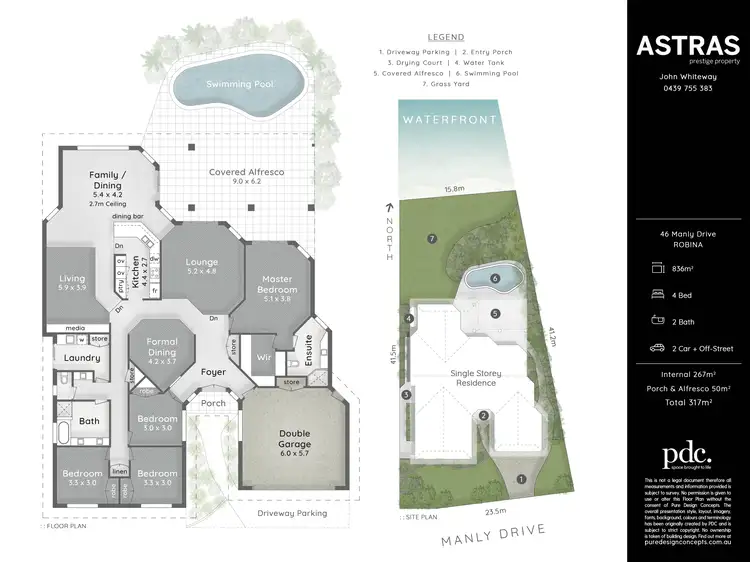 Floorplan of Homely house listing, 46 Manly Drive, Robina QLD 4226