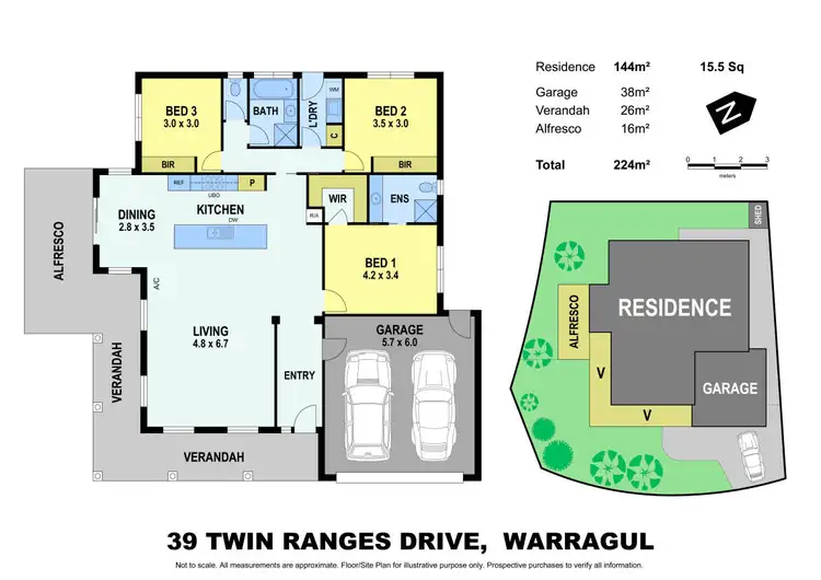 Floorplan of Homely house listing, 39 Twin Ranges Drive, Warragul VIC 3820