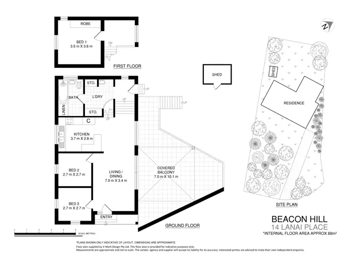 Floorplan of Homely house listing, 14 Lanai Place, Beacon Hill NSW 2100