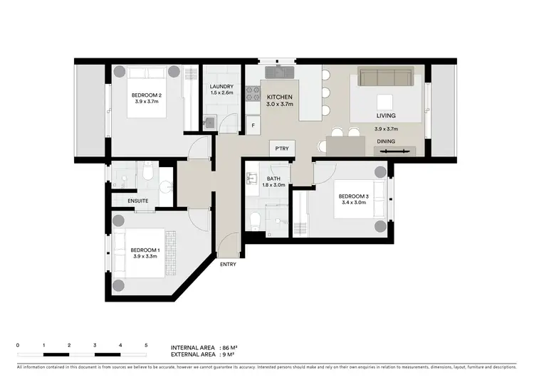 Floorplan of Homely unit listing, 6/270 Walker Street, Townsville City QLD 4810