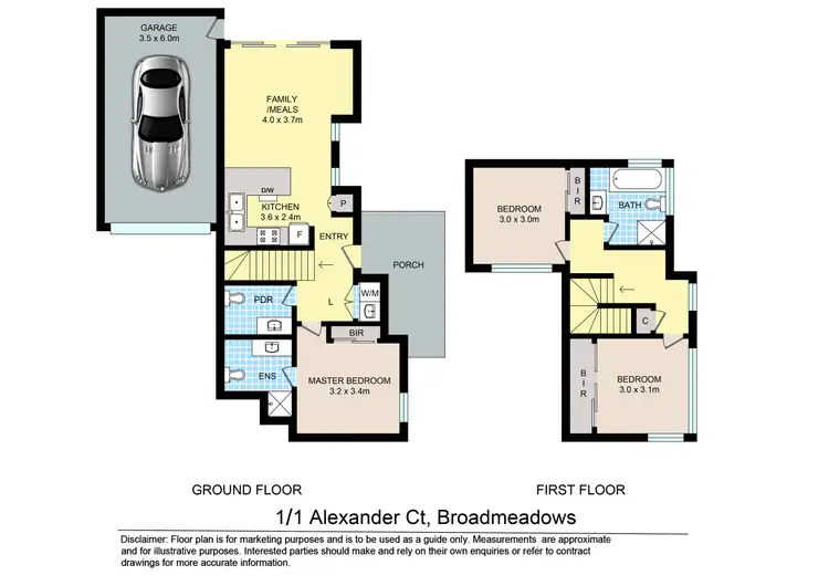 Floorplan of Homely unit listing, 1/1 Alexander Court, Broadmeadows VIC 3047