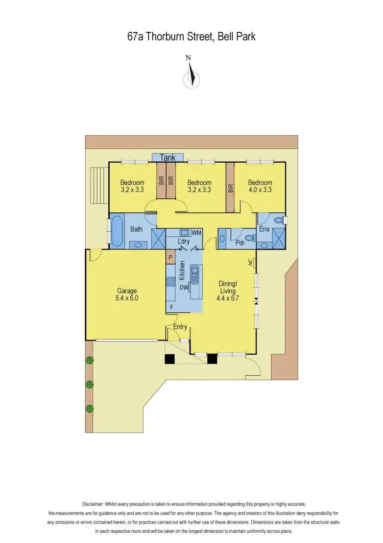 Floorplan of Homely townhouse listing, 67a Thorburn Street, Bell Park VIC 3215