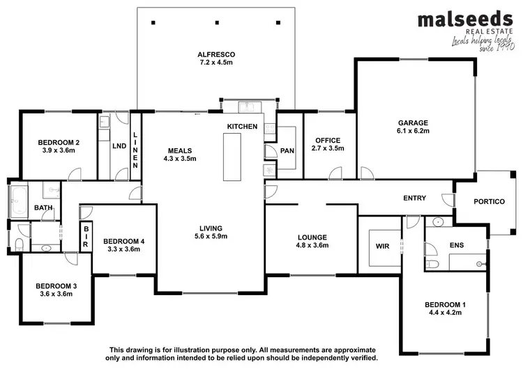 Floorplan of Homely rural property listing, 6 Acorn Drive, Mil Lel SA 5291