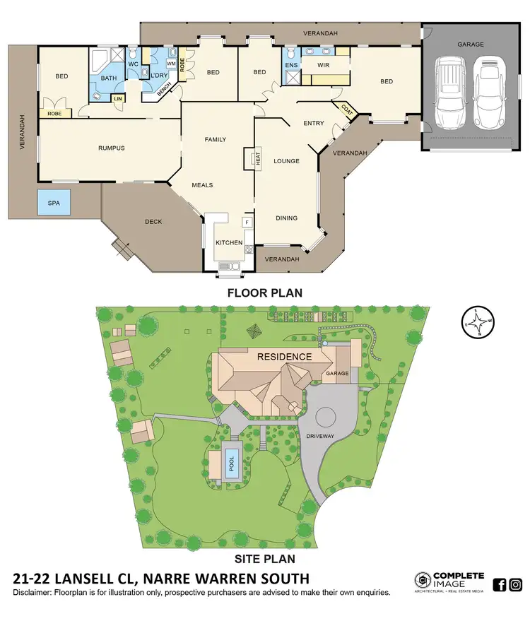 Floorplan of Homely house listing, 21-22 Lansell Close, Narre Warren South VIC 3805