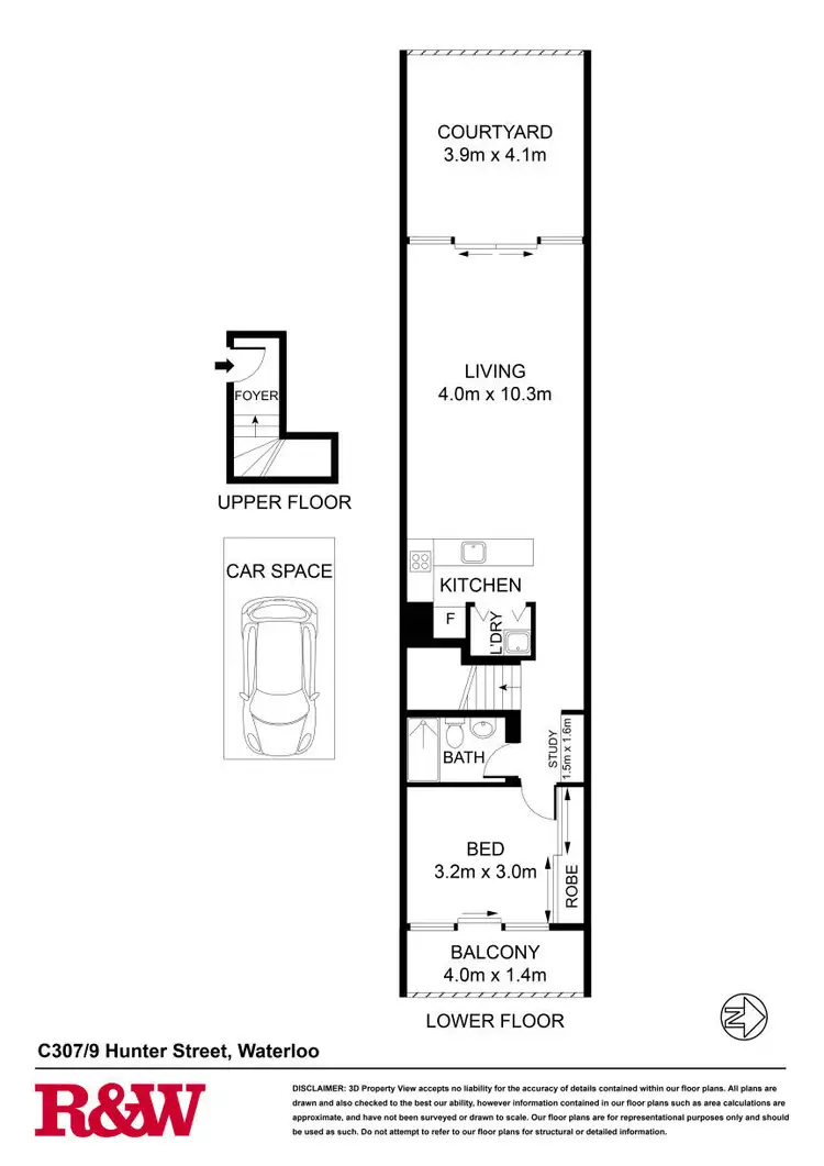 Floorplan of Homely apartment listing, C307/5 Hunter Street, Waterloo NSW 2017