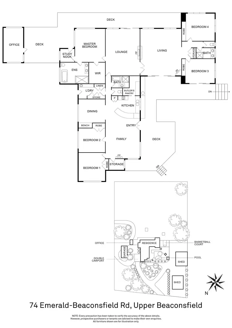 Floorplan of Homely house listing, 74 Beaconsfield-Emerald Road, Beaconsfield Upper VIC 3808